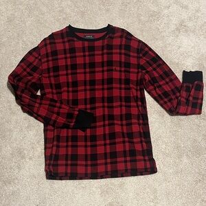 Polo by Ralph Lauren Thermal Waffle Knit Red and Black Plaid Long Sleeve